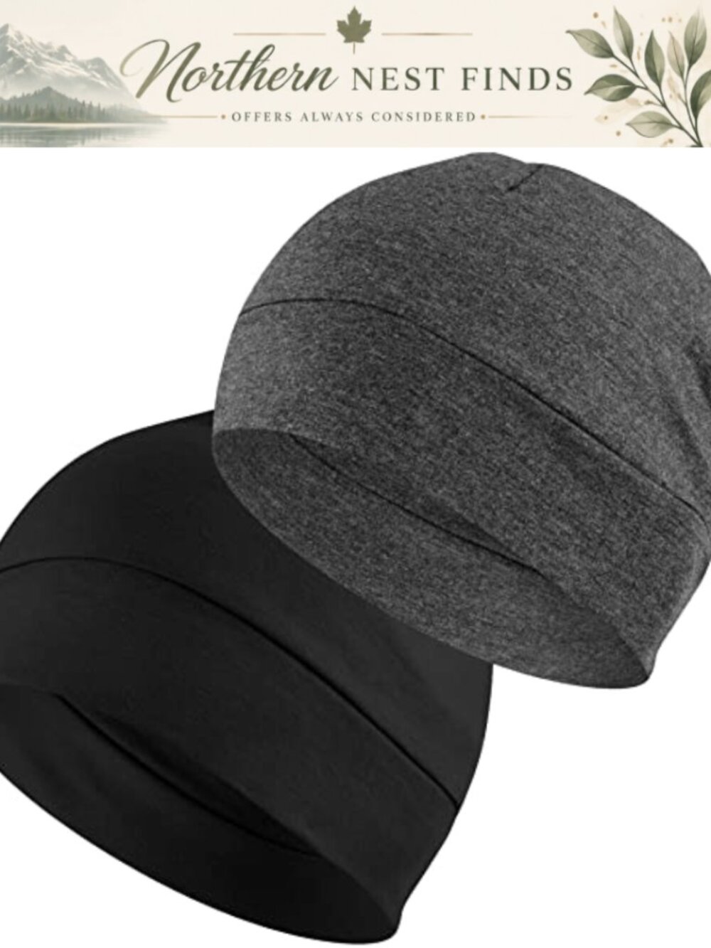 100% Cotton Skull Cap Beanies Head Cover Thin Stretchable Helmet Liner Sleep Cap
